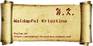 Waldapfel Krisztina névjegykártya